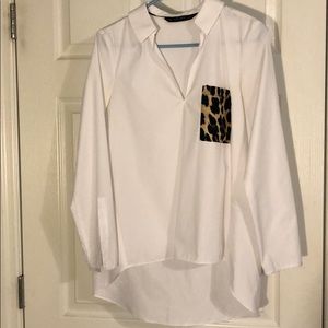 Zara oversized white shirt